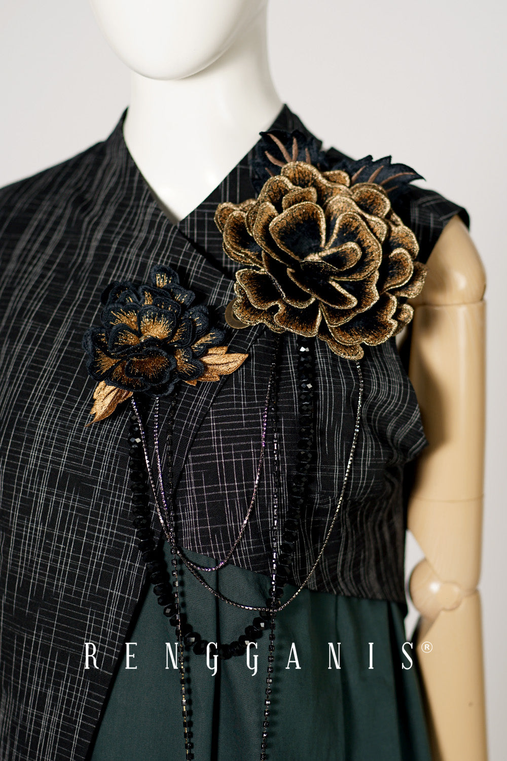 Double Corsage with Beaded Chains