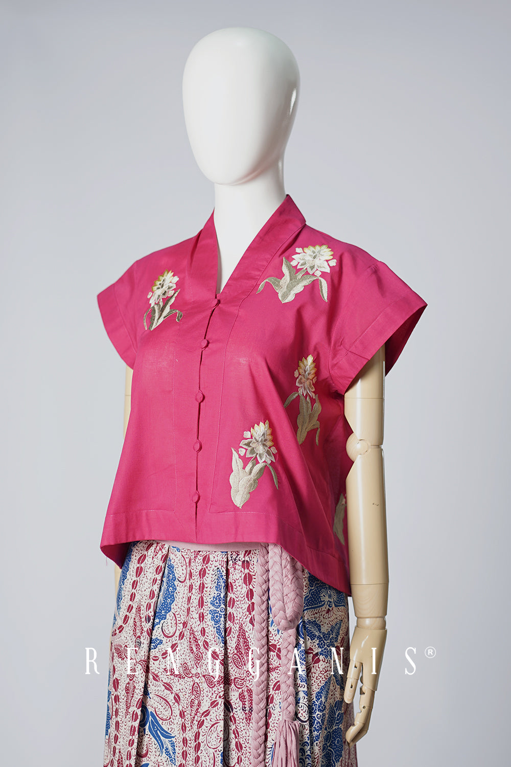 Kunyit Top in Fuschia