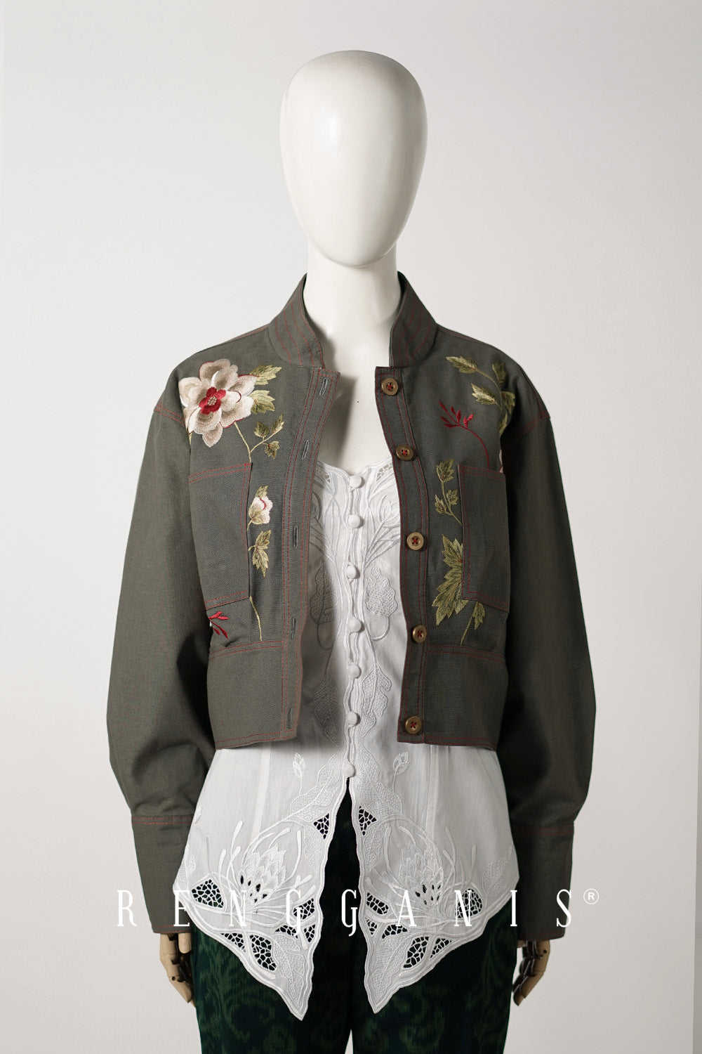 Briana Bomber Jacket in Dark Olive Green