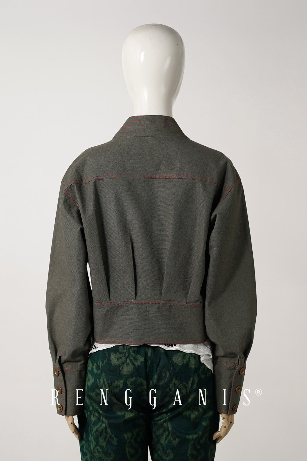 Briana Bomber Jacket in Dark Olive Green