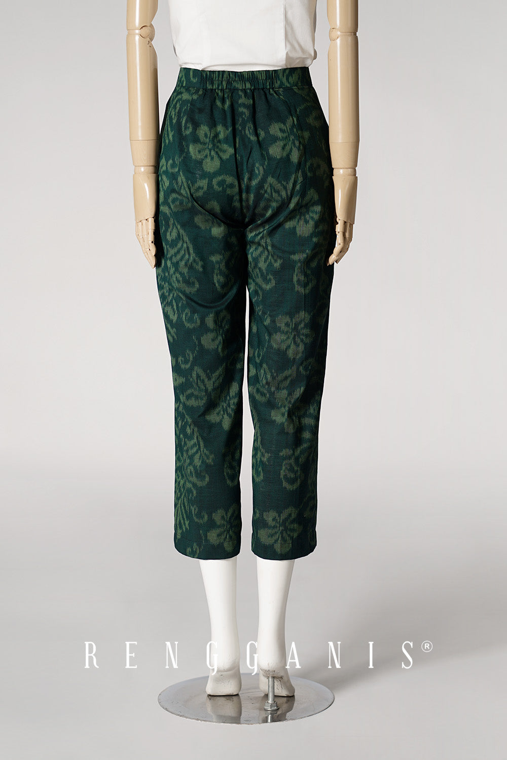 Endek Capri Pants in Green