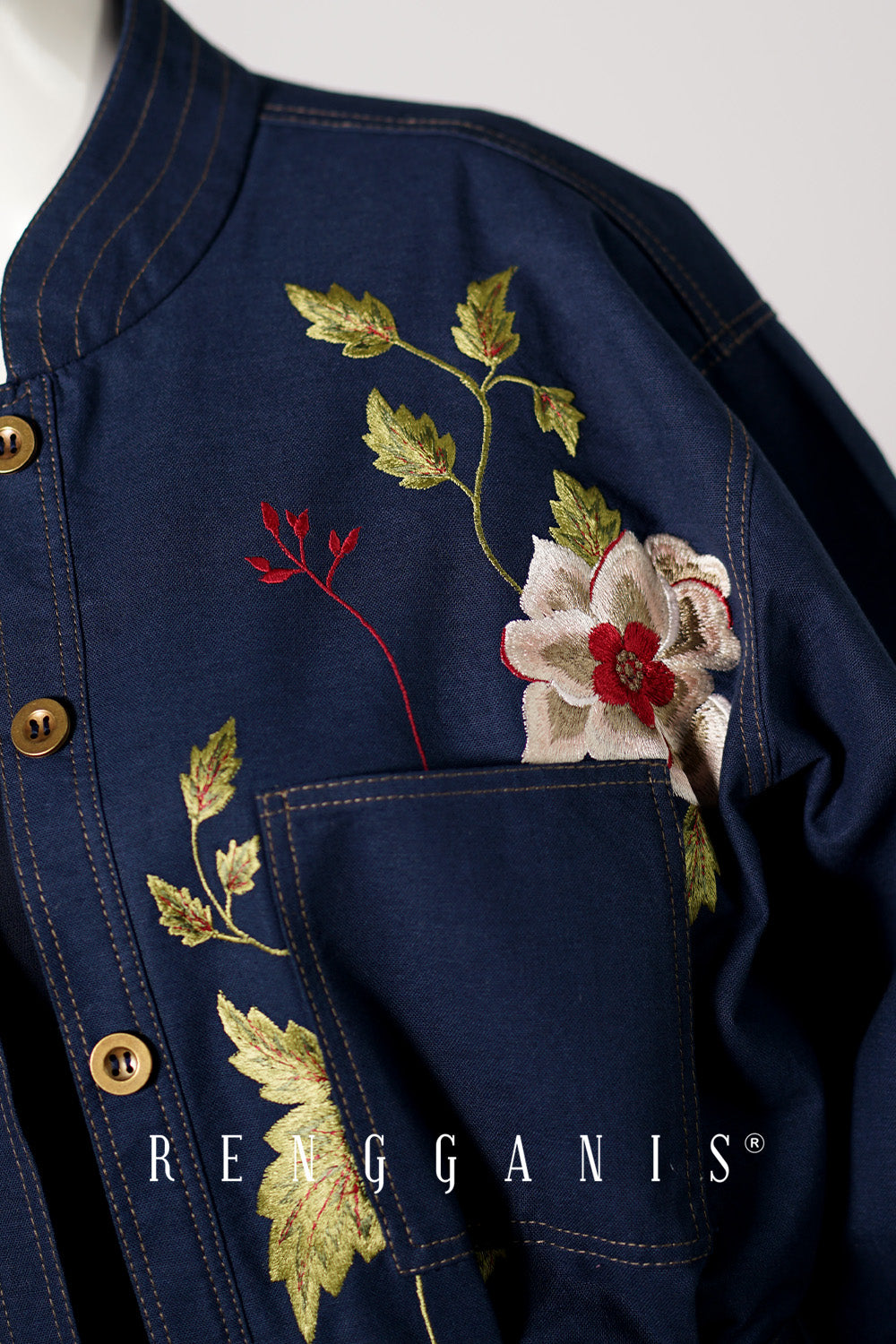 Briana Bomber Jacket in Navy Blue