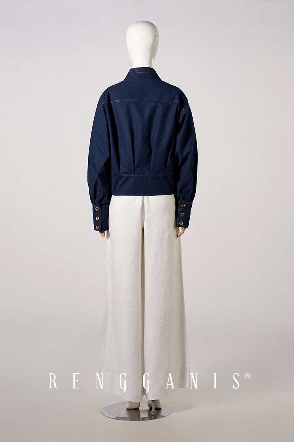 Briana Bomber Jacket in Navy Blue