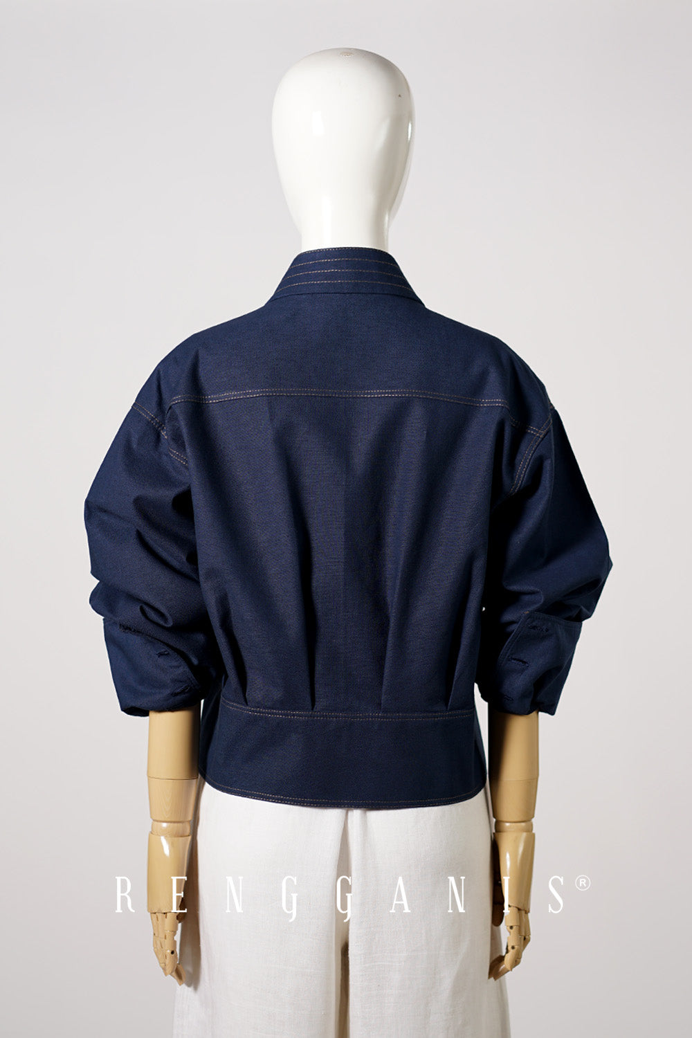 Briana Bomber Jacket in Navy Blue