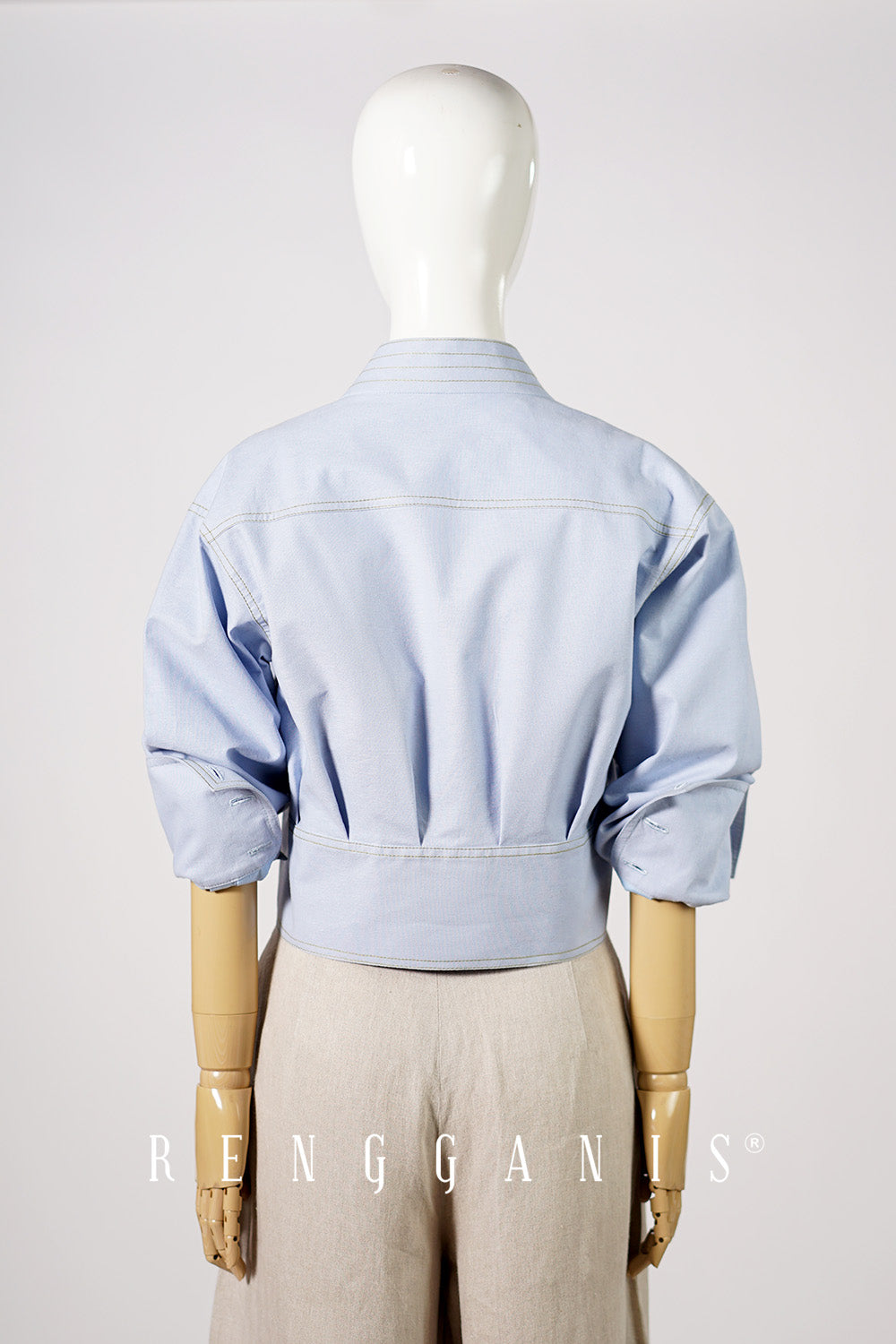 Briana Bomber Jacket in Baby Blue