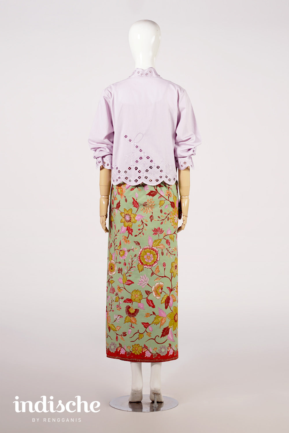 Kawung Bolero with Tied Waist in Soft Lilac