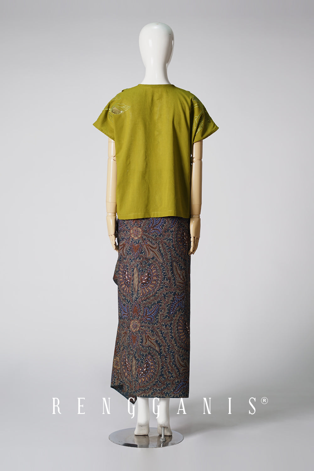 Lada Layered Top in Olive Green