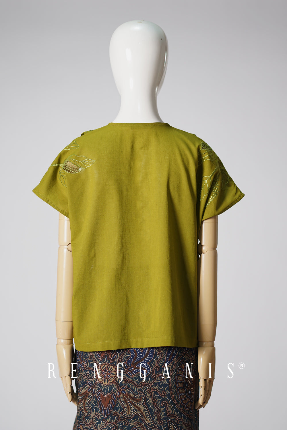 Lada Layered Top in Olive Green