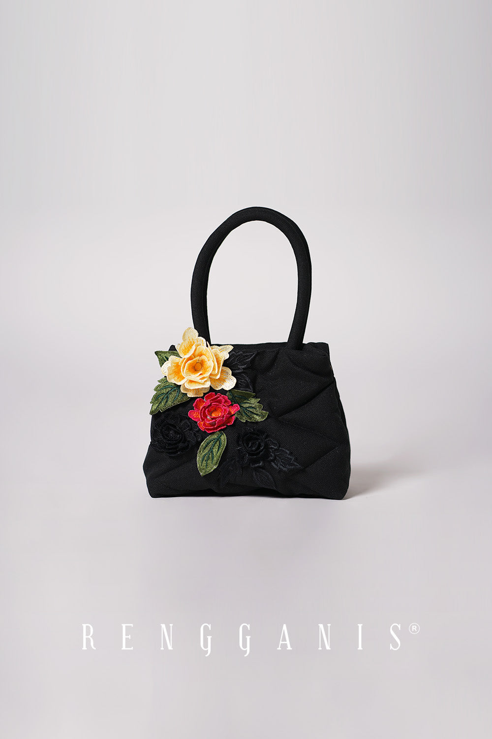 Little Garden Tote Bag in Black