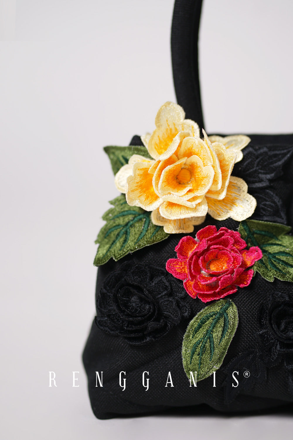 Little Garden Tote Bag in Black