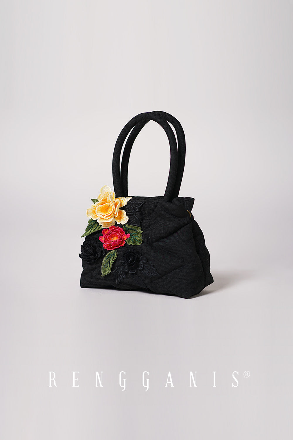 Little Garden Tote Bag in Black