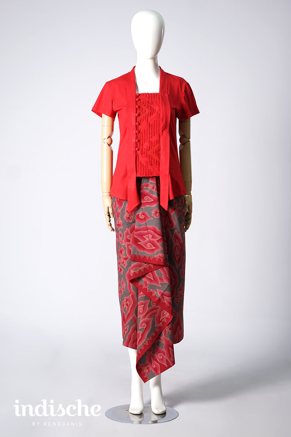 Short Sleeved Kutubaru Raba in Red