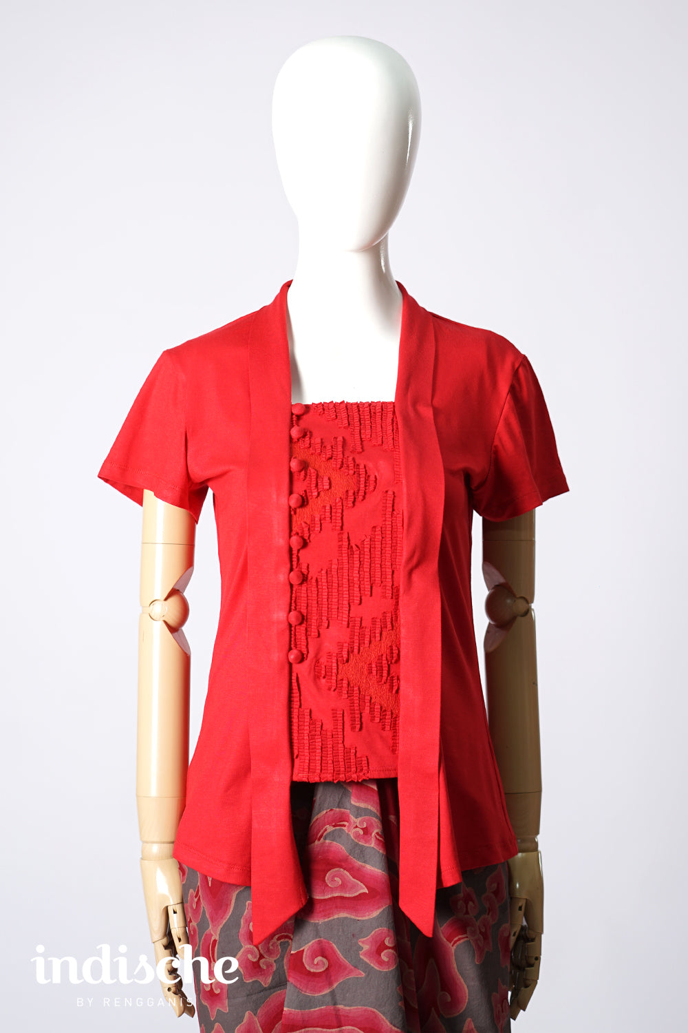 Short Sleeved Kutubaru Raba in Red