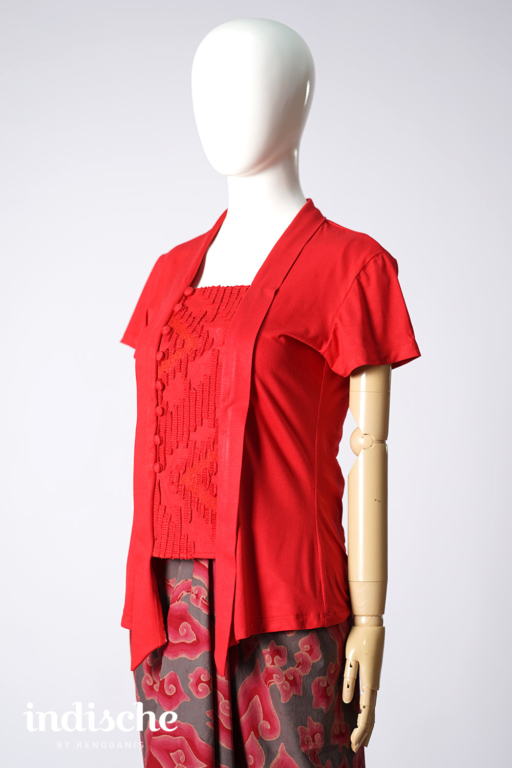 Short Sleeved Kutubaru Raba in Red