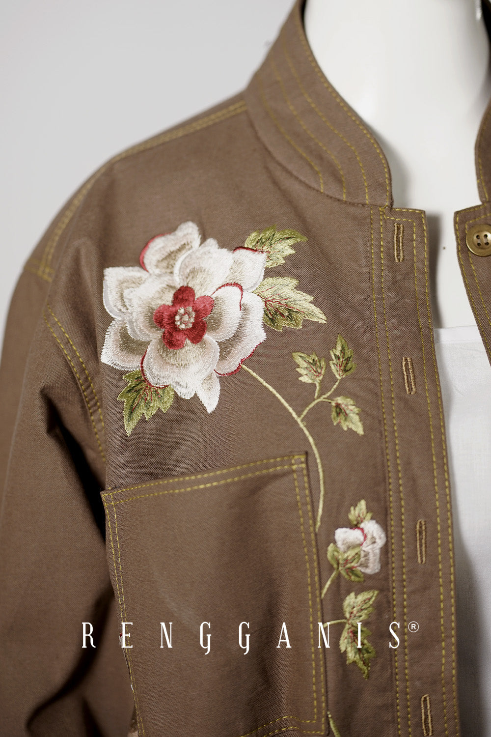 Briana Bomber Jacket in Earth Brown