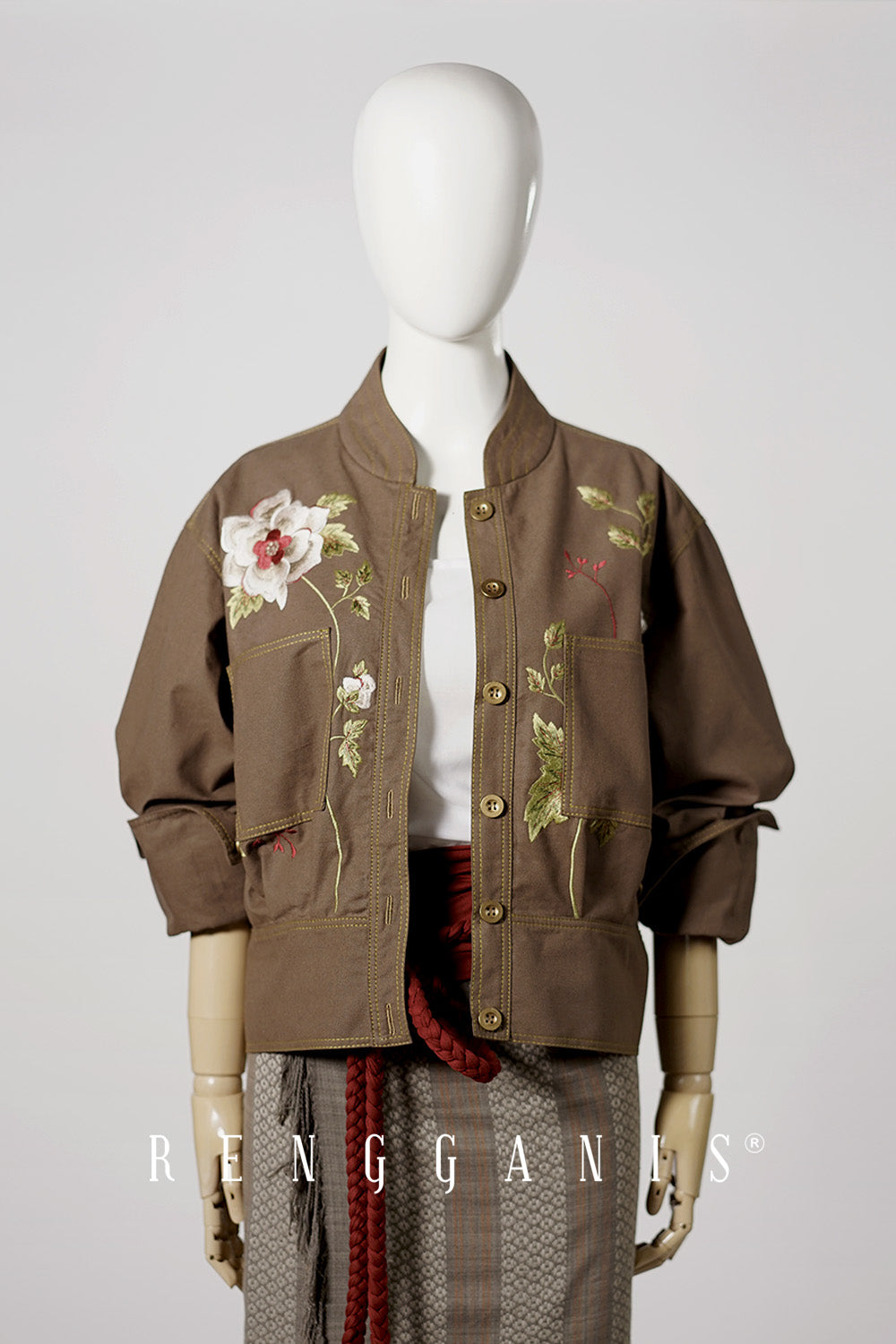 Briana Bomber Jacket in Earth Brown