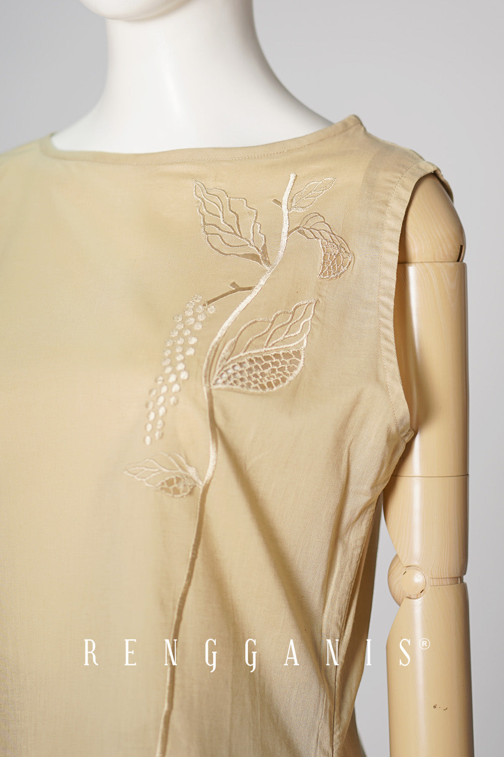 Lada Asymmetrical Top in Oat Brown