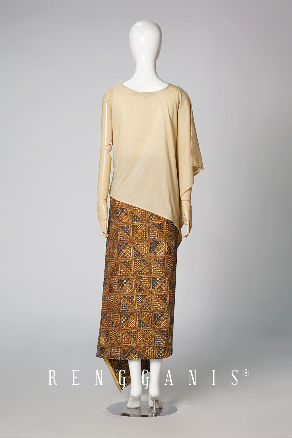 Lada Asymmetrical Top in Oat Brown