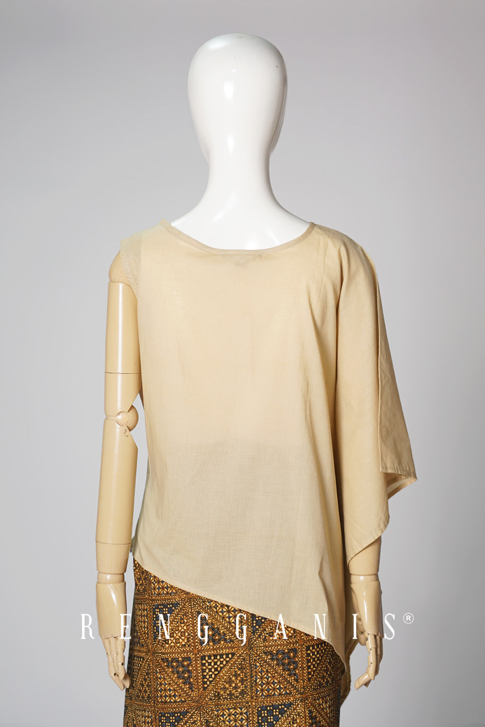 Lada Asymmetrical Top in Oat Brown
