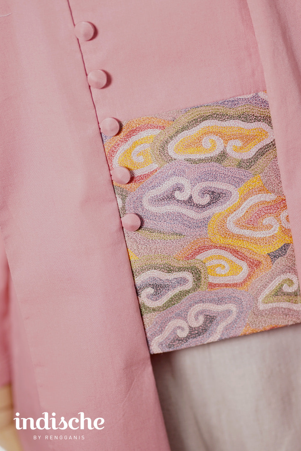 Mega Mendung Kutubaru Angkin in Dusty Pink