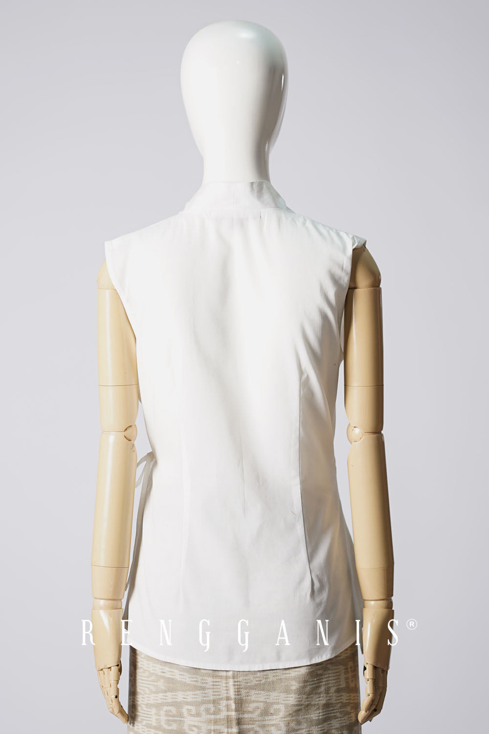 Sleeveless Wrap Top in Broken White