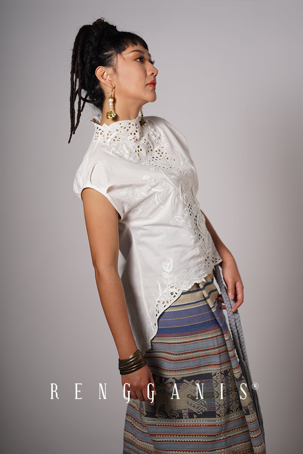 Gendis Top in Broken White