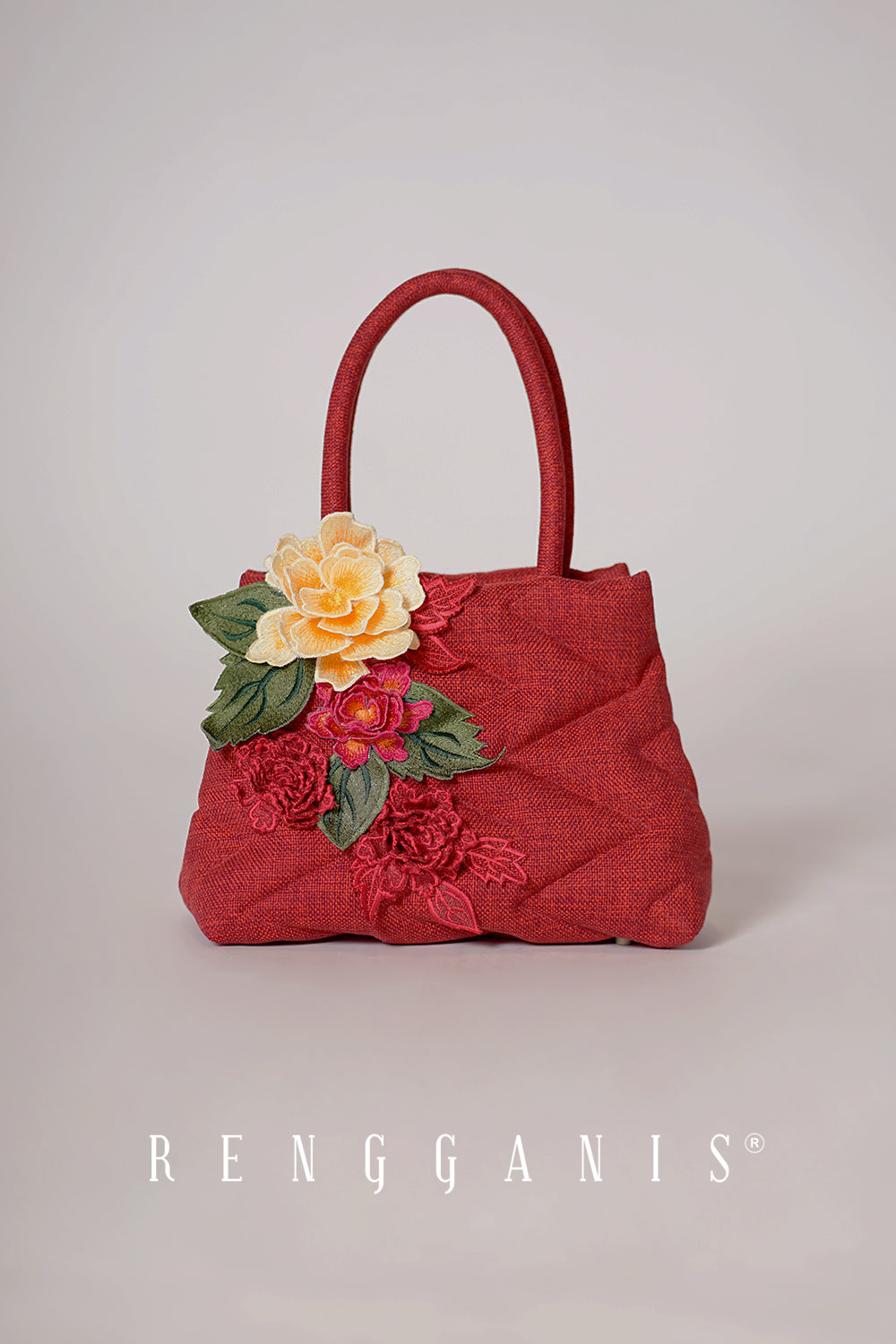 Little Garden Tote Bag in Red
