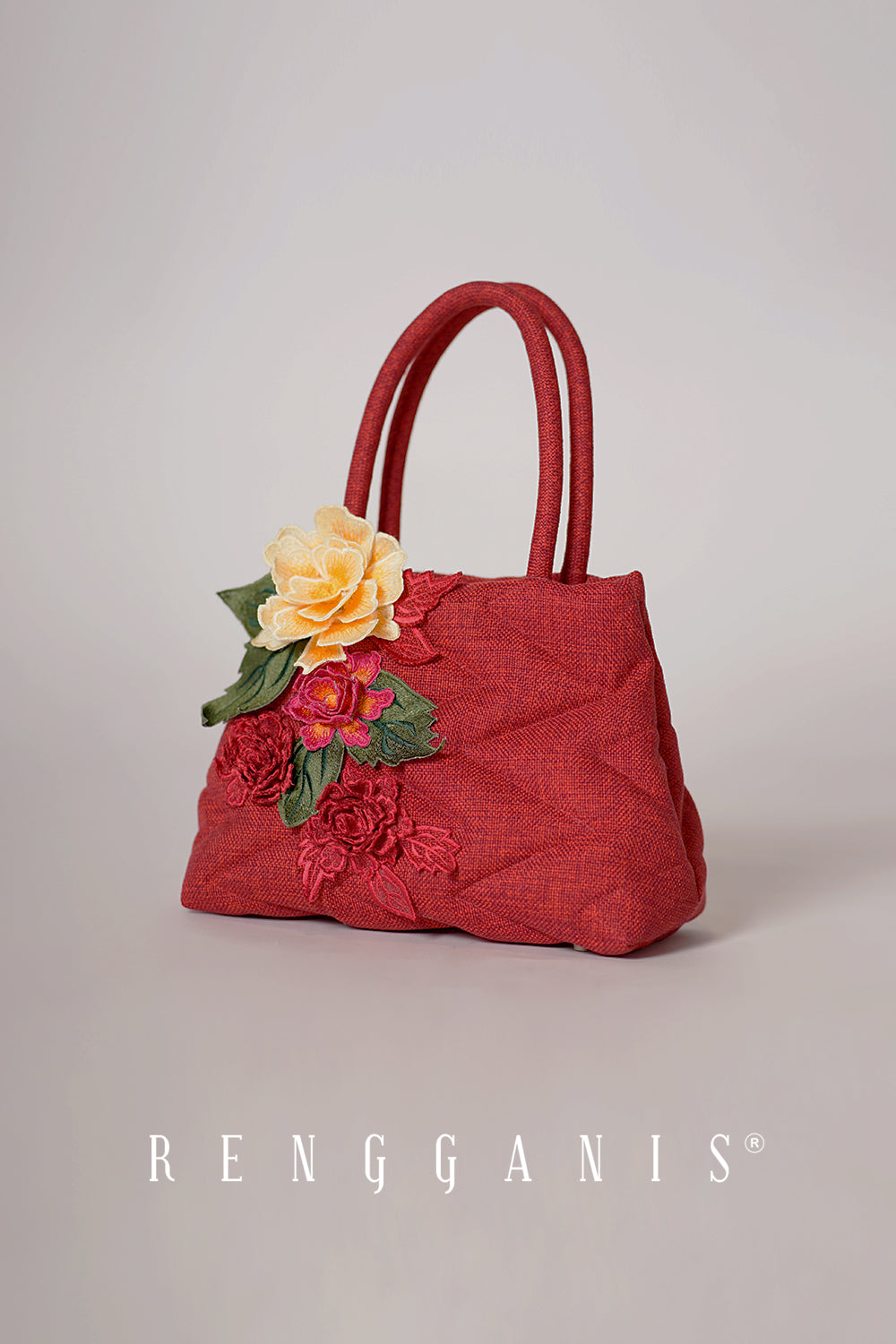 Little Garden Tote Bag in Red