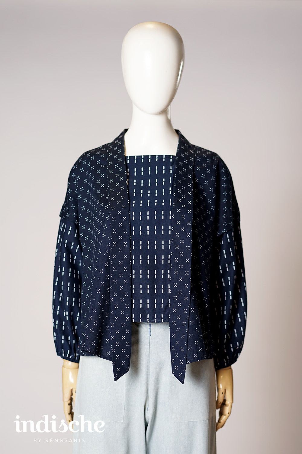 Kebaya Lestari in Navy Blue