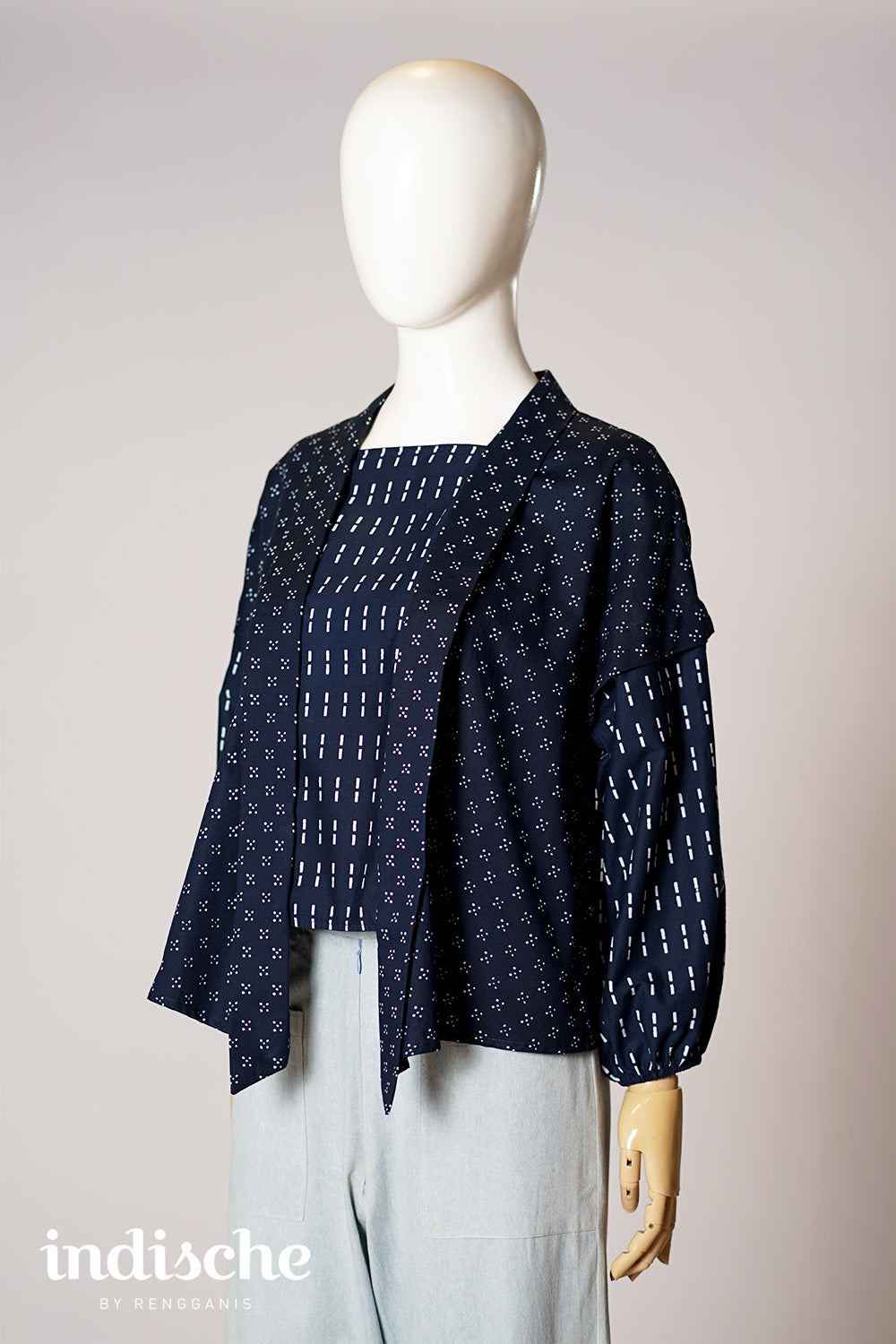 Kebaya Lestari in Navy Blue