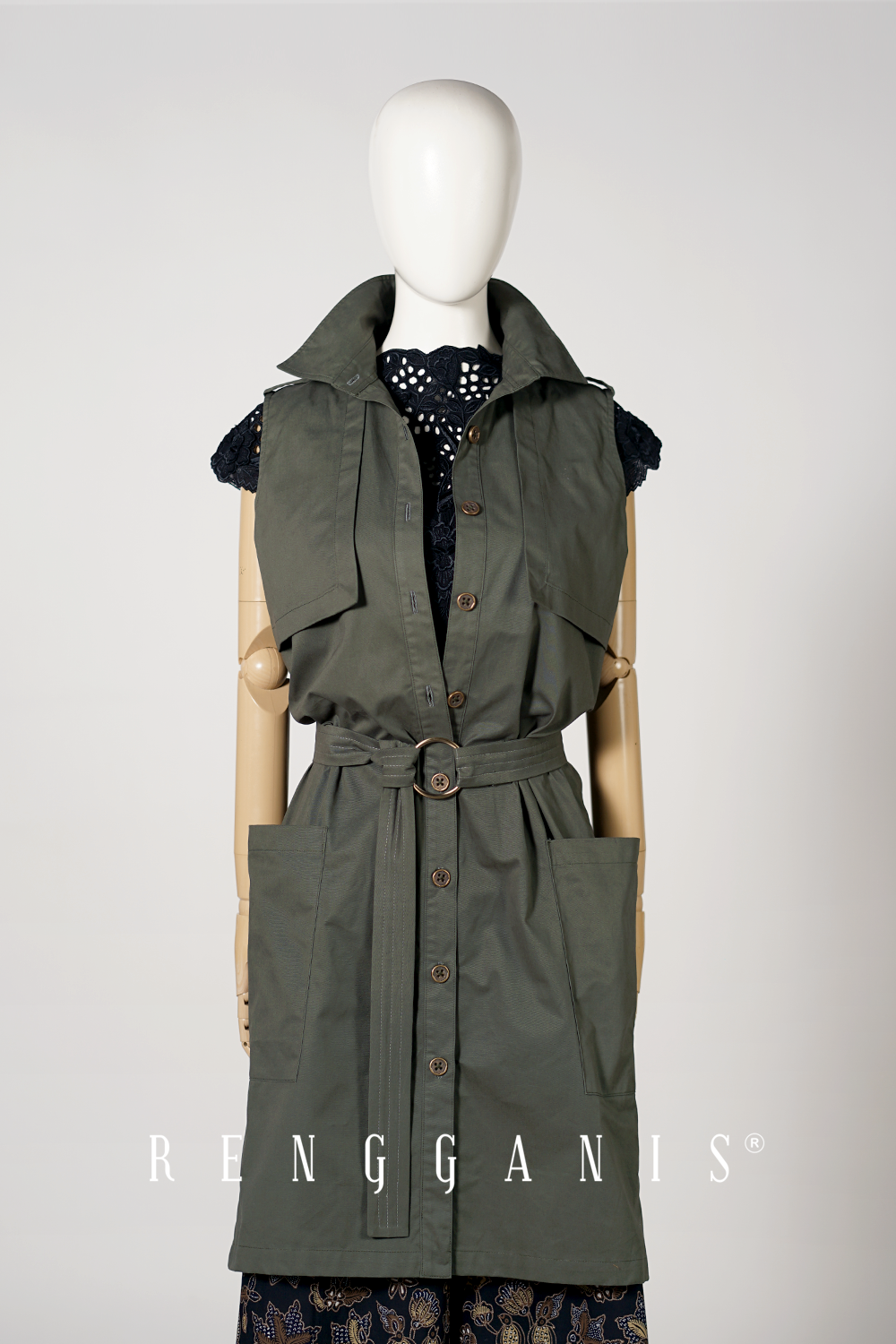 Sleeveless Utility Coat