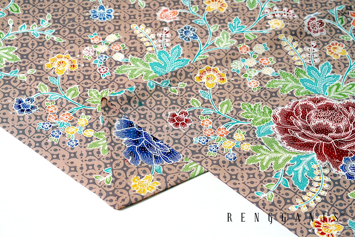 Combination of Handstamped + Handdrawn Batik from Solo