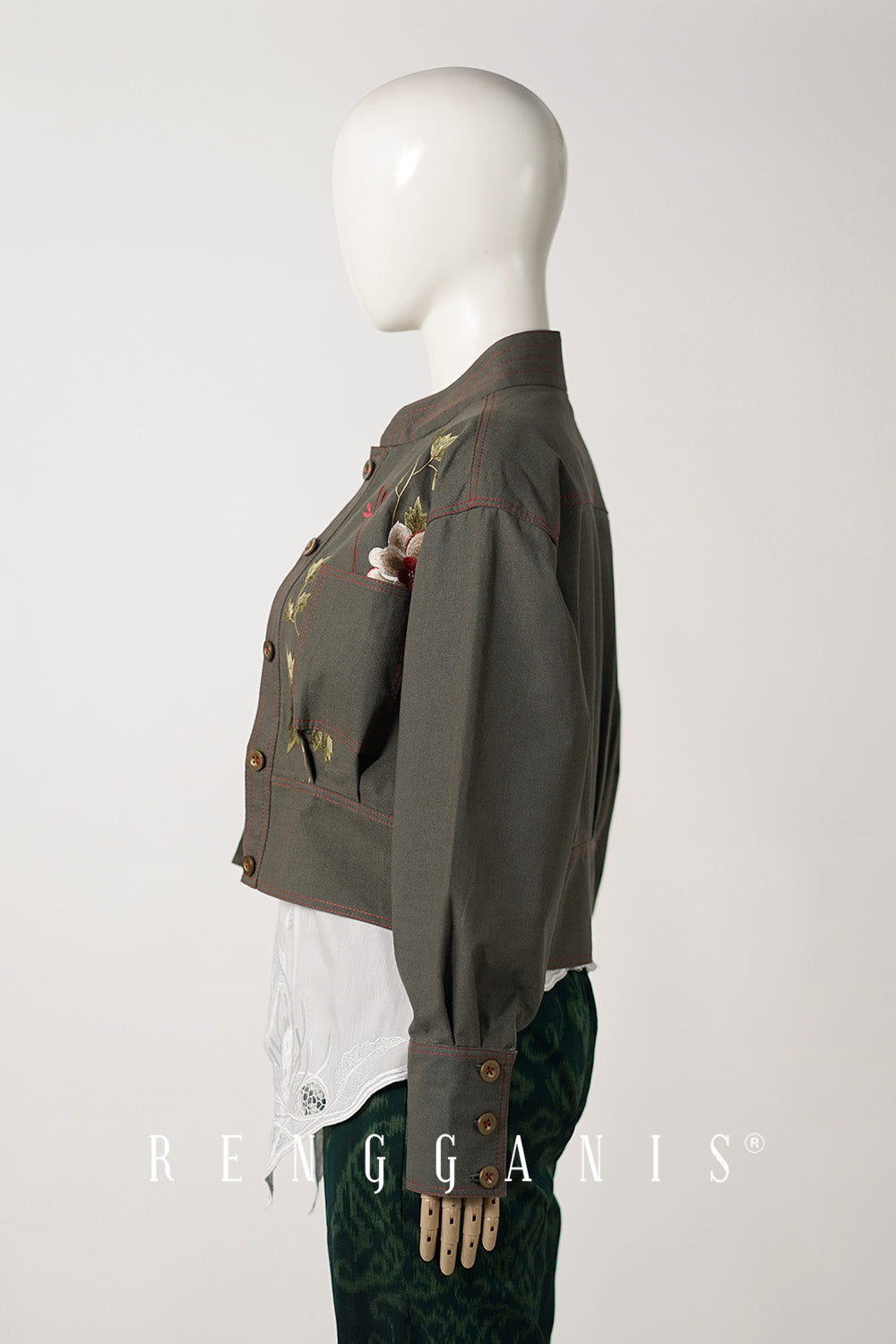 Briana Bomber Jacket in Dark Olive Green