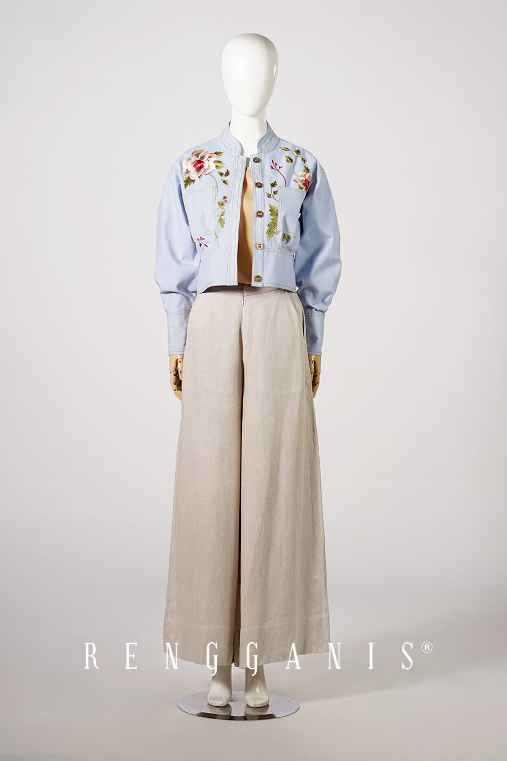 Briana Bomber Jacket in Baby Blue