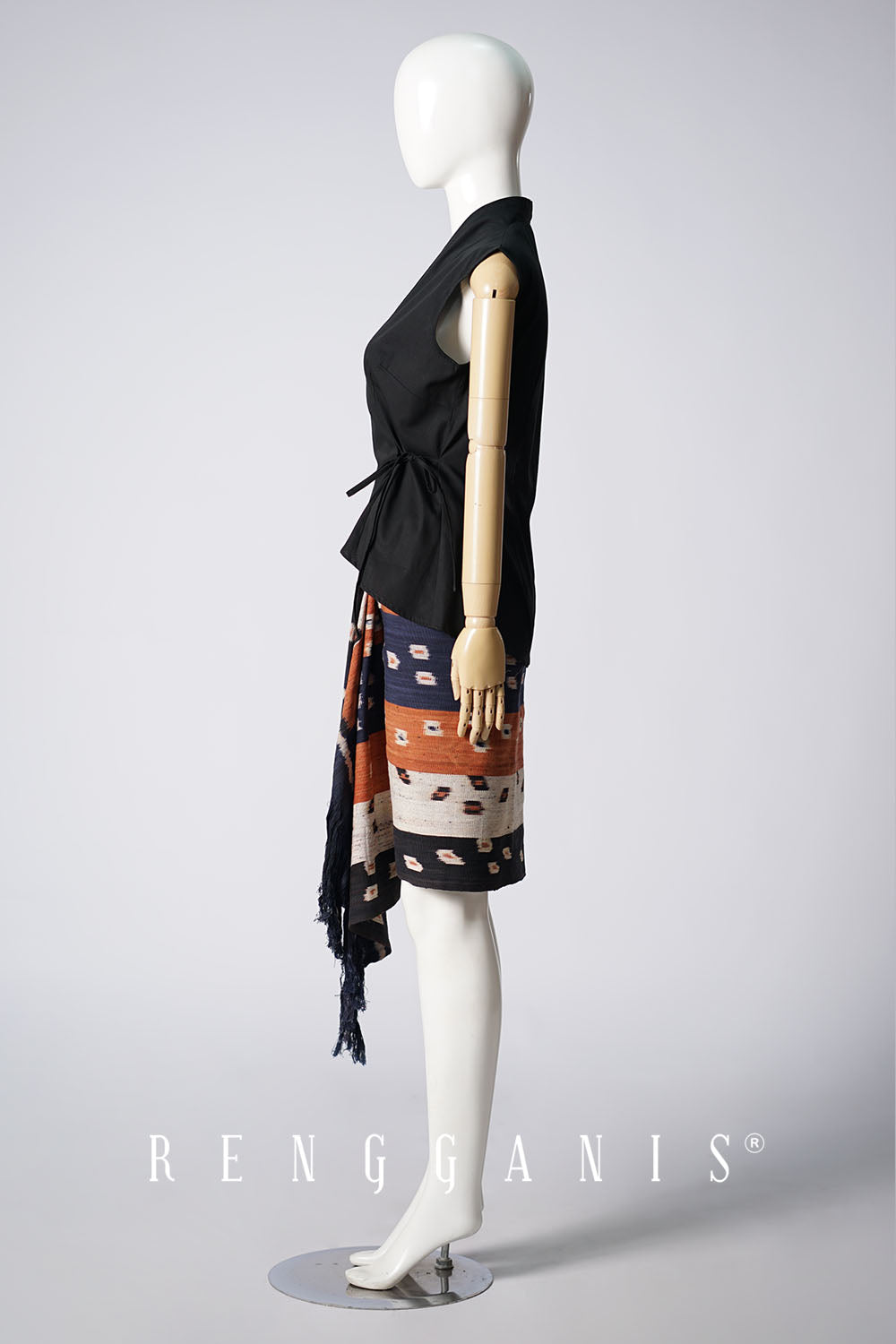 Sleeveless Wrap Top in Black