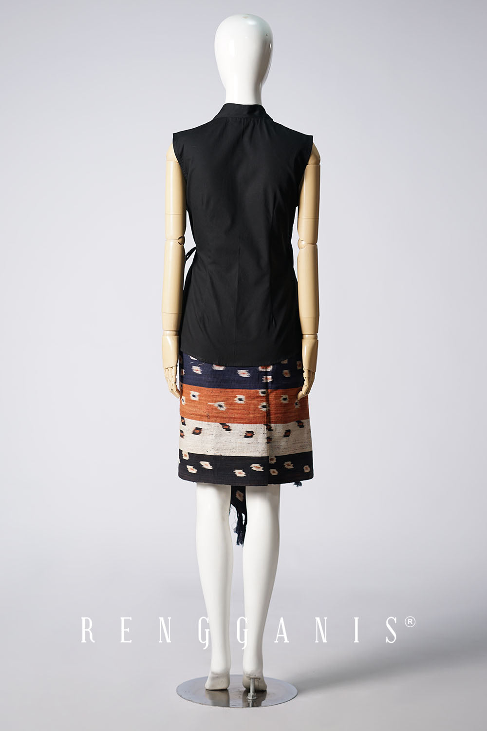 Sleeveless Wrap Top in Black