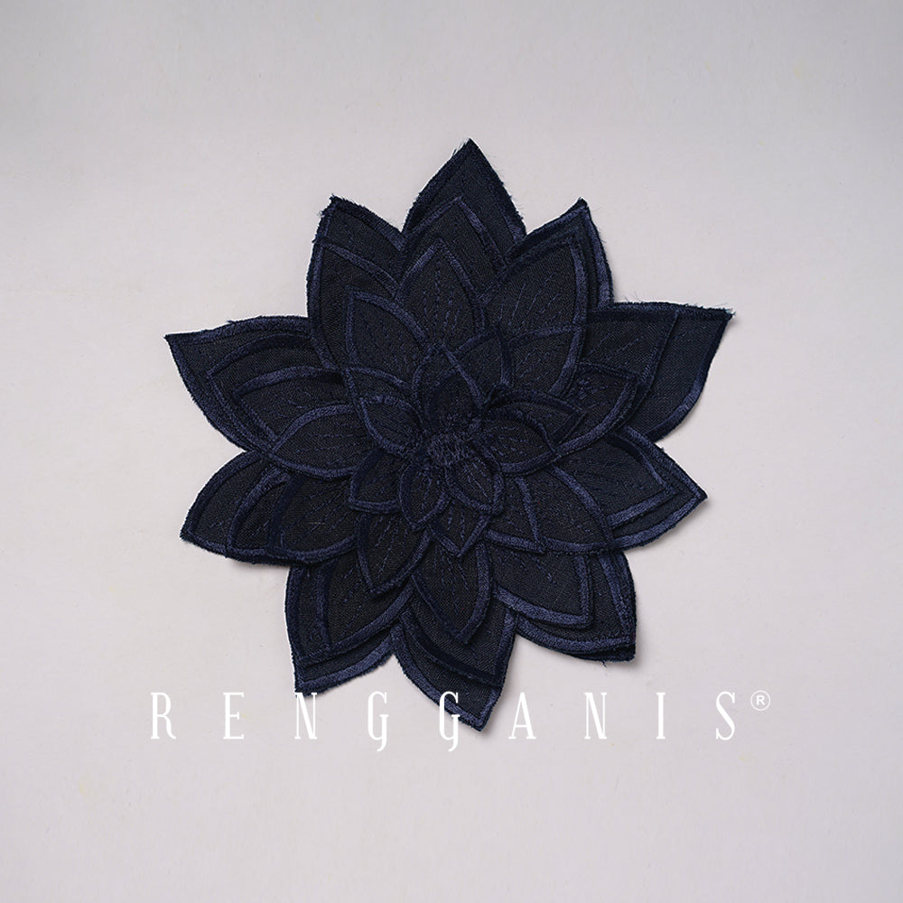 3D Hand Embroidered Lotus Brooch