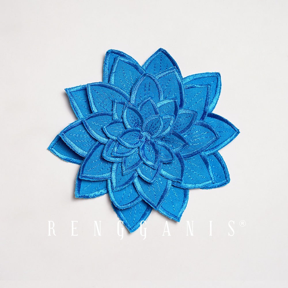 3D Hand Embroidered Lotus Brooch