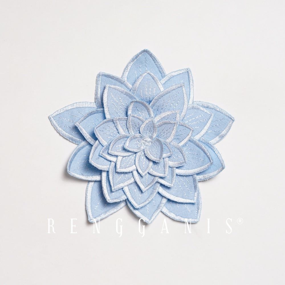3D Hand Embroidered Lotus Brooch