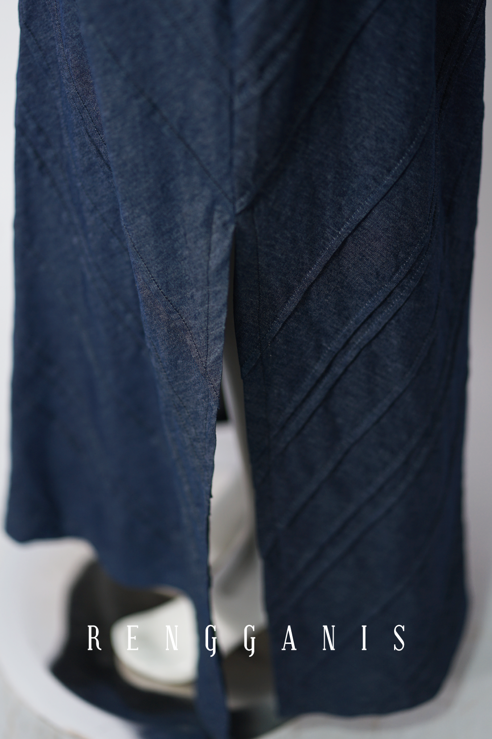 Diagonal Pintuck Skirt