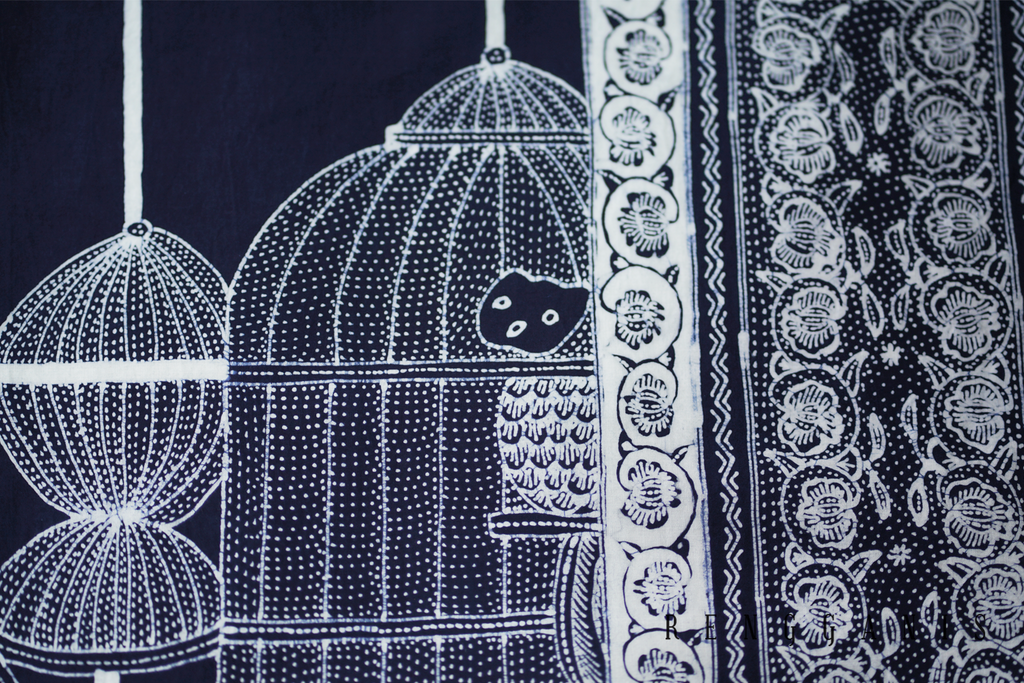 Handdrawn Batik Tulis motif Sangkar