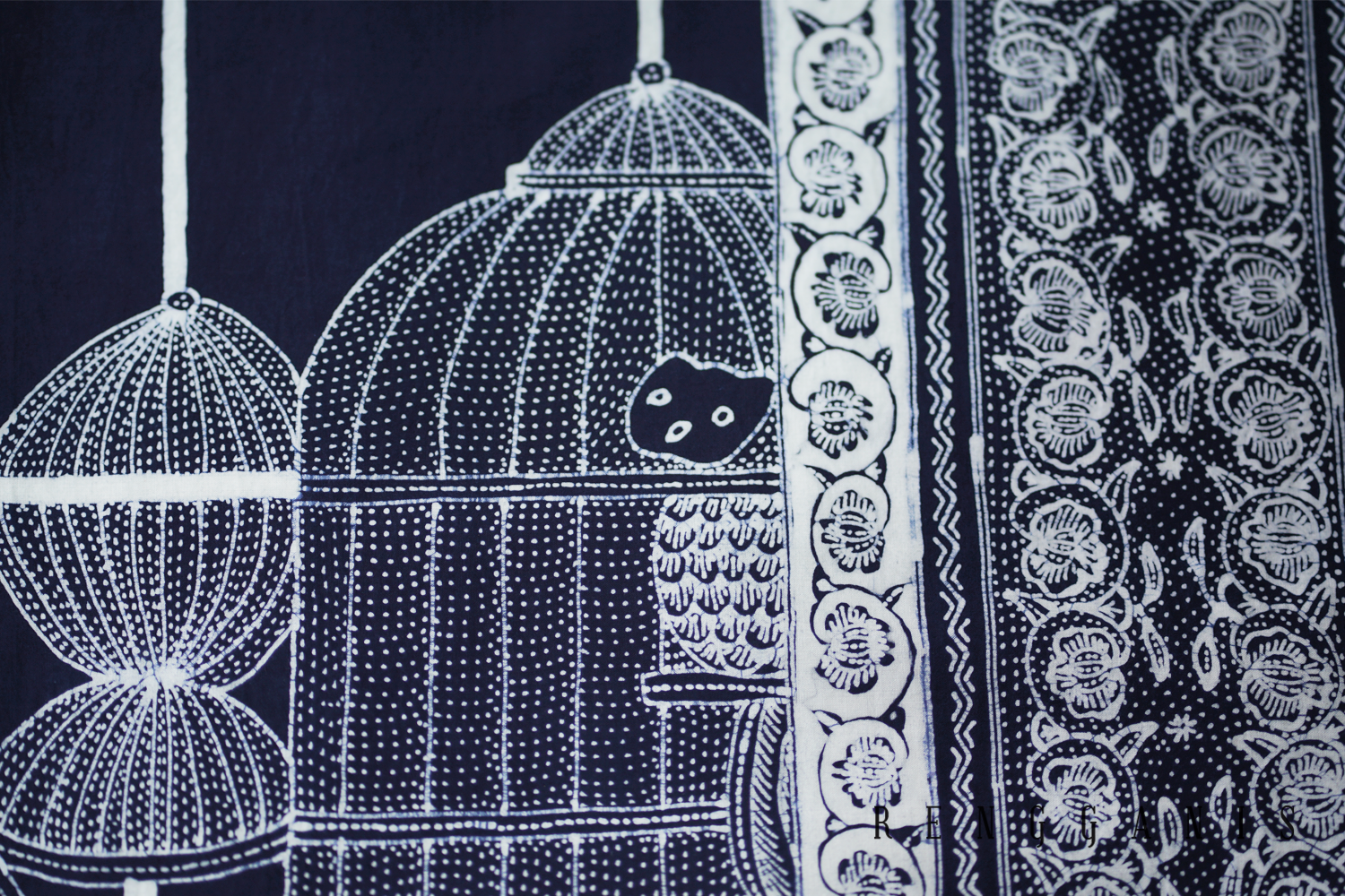 Handdrawn Batik Tulis motif Sangkar