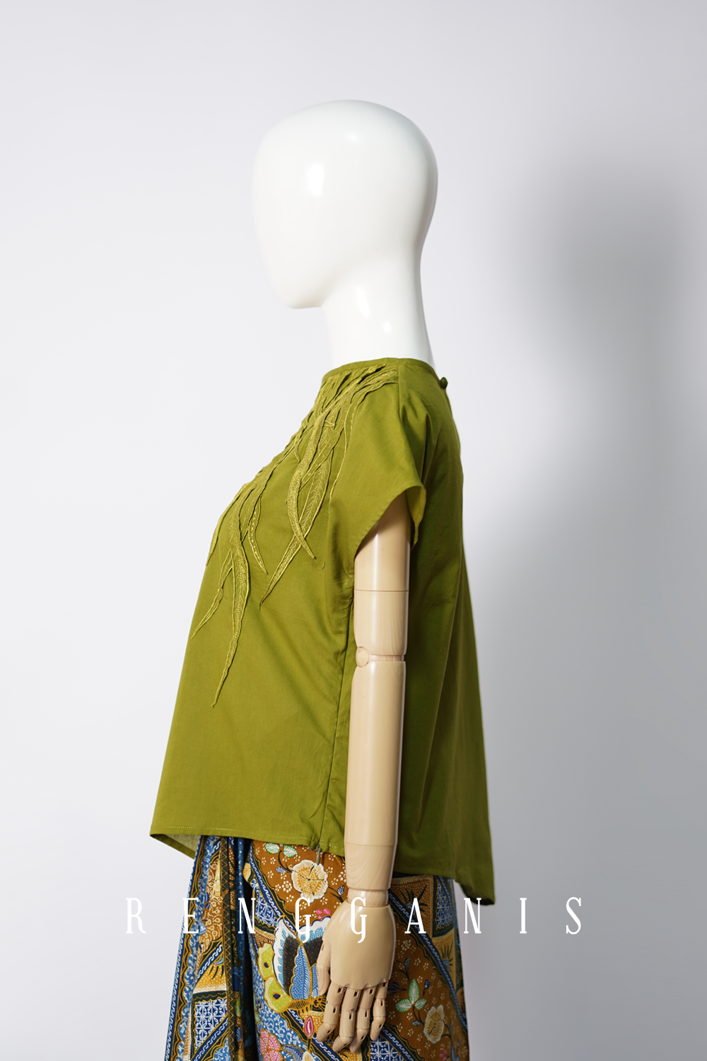 Seaweed Top in Olive Green