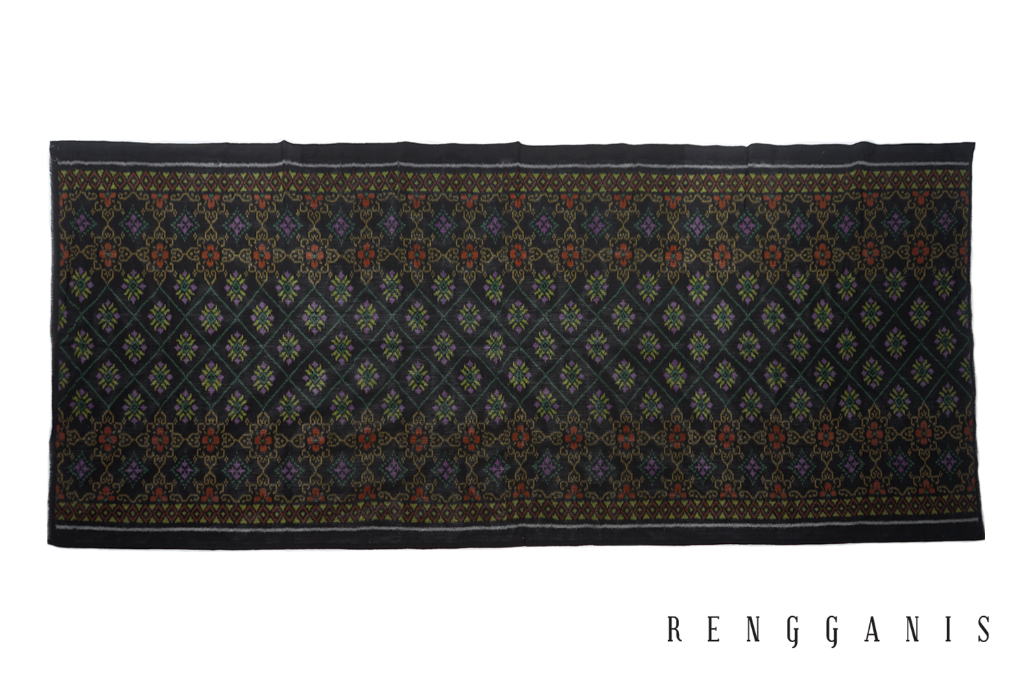 Synthetic Dyed Semi-handwoven (ATBM) Ikat from Troso, Jepara