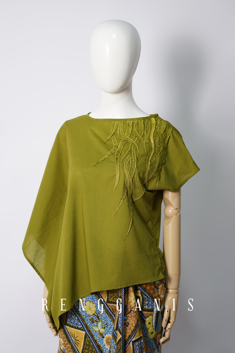 Seaweed Top in Olive Green