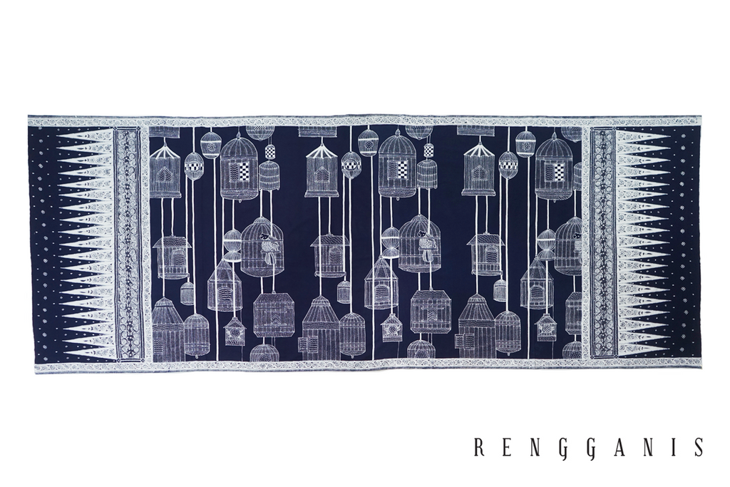 Handdrawn Batik Tulis motif Sangkar