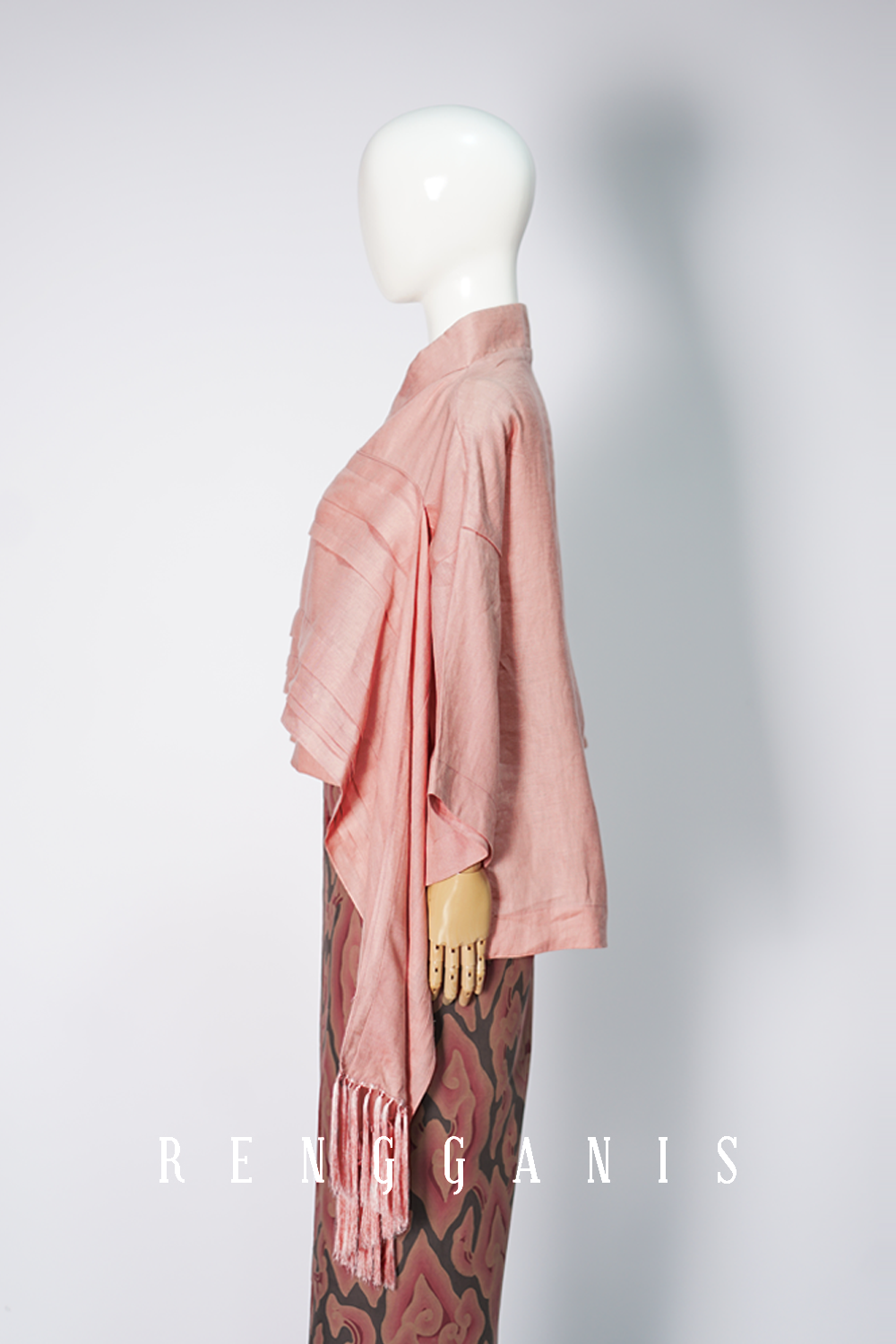 Rei Pintuck in Salmon Pink Linen