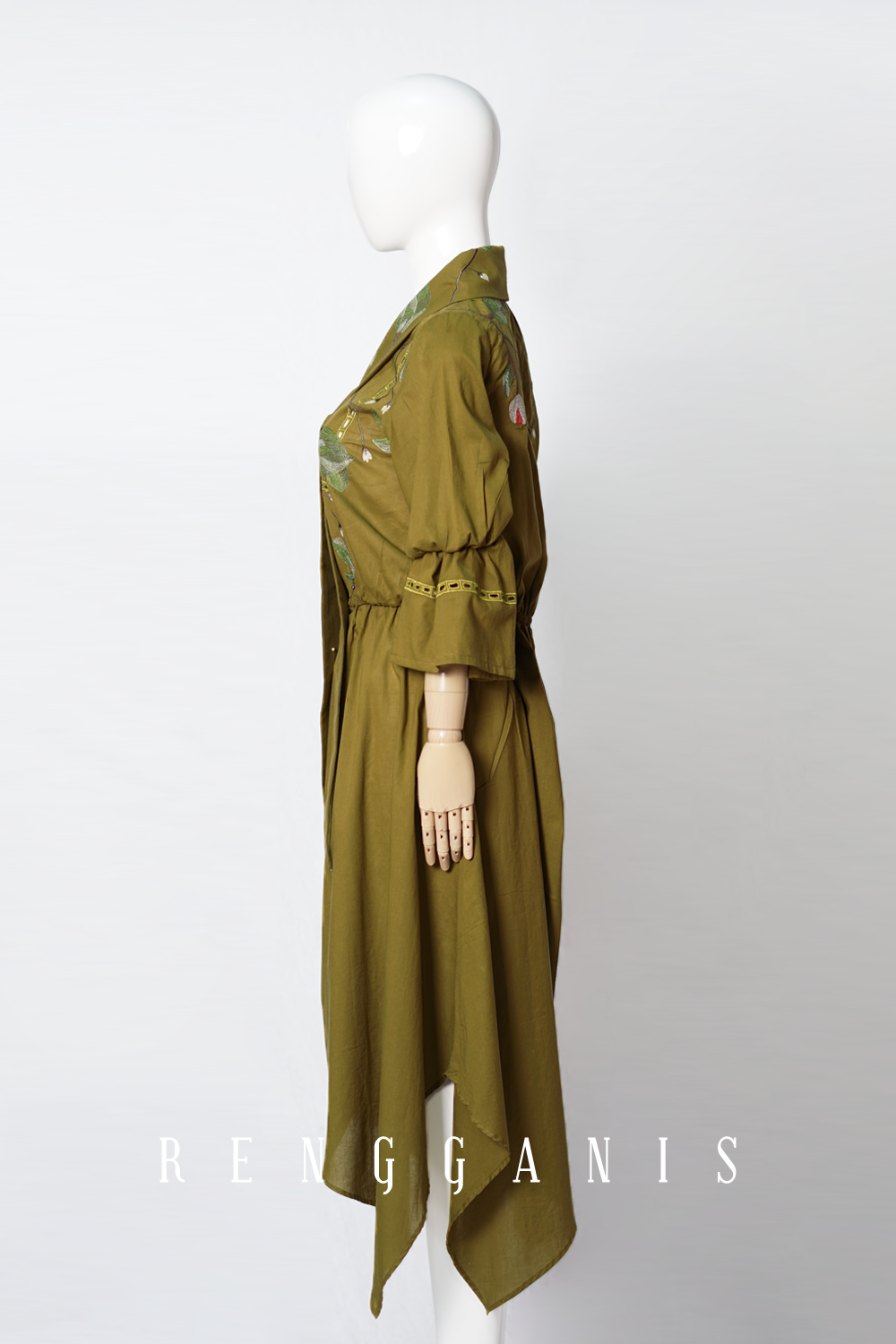 Pala Dress in Olive Green