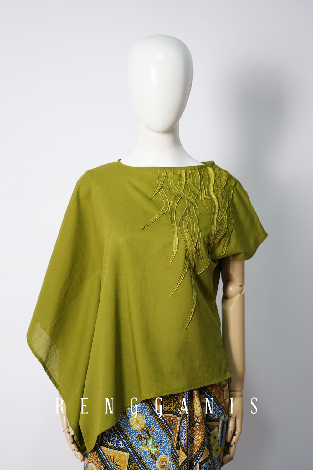 Seaweed Top in Olive Green
