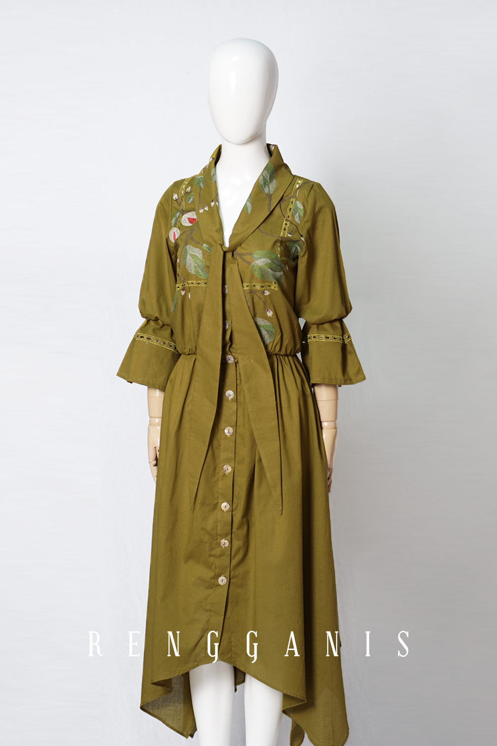 Pala Dress in Olive Green